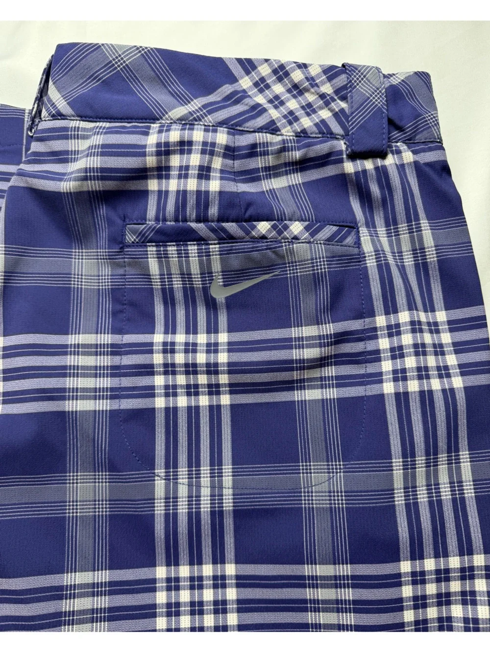 Nike Men's Blue Plaid Chinos